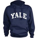 Толстовка худи YALE студенческая синяя