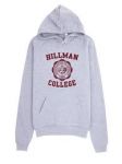 Толстовка худи Hillman college серая