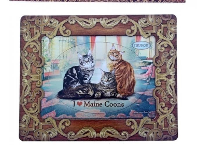 Фоторамка-магнит I love Maine Coons, серия Мейнкун